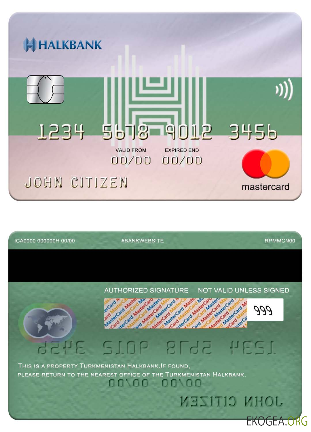 Turkménistan Halkbank mastercard